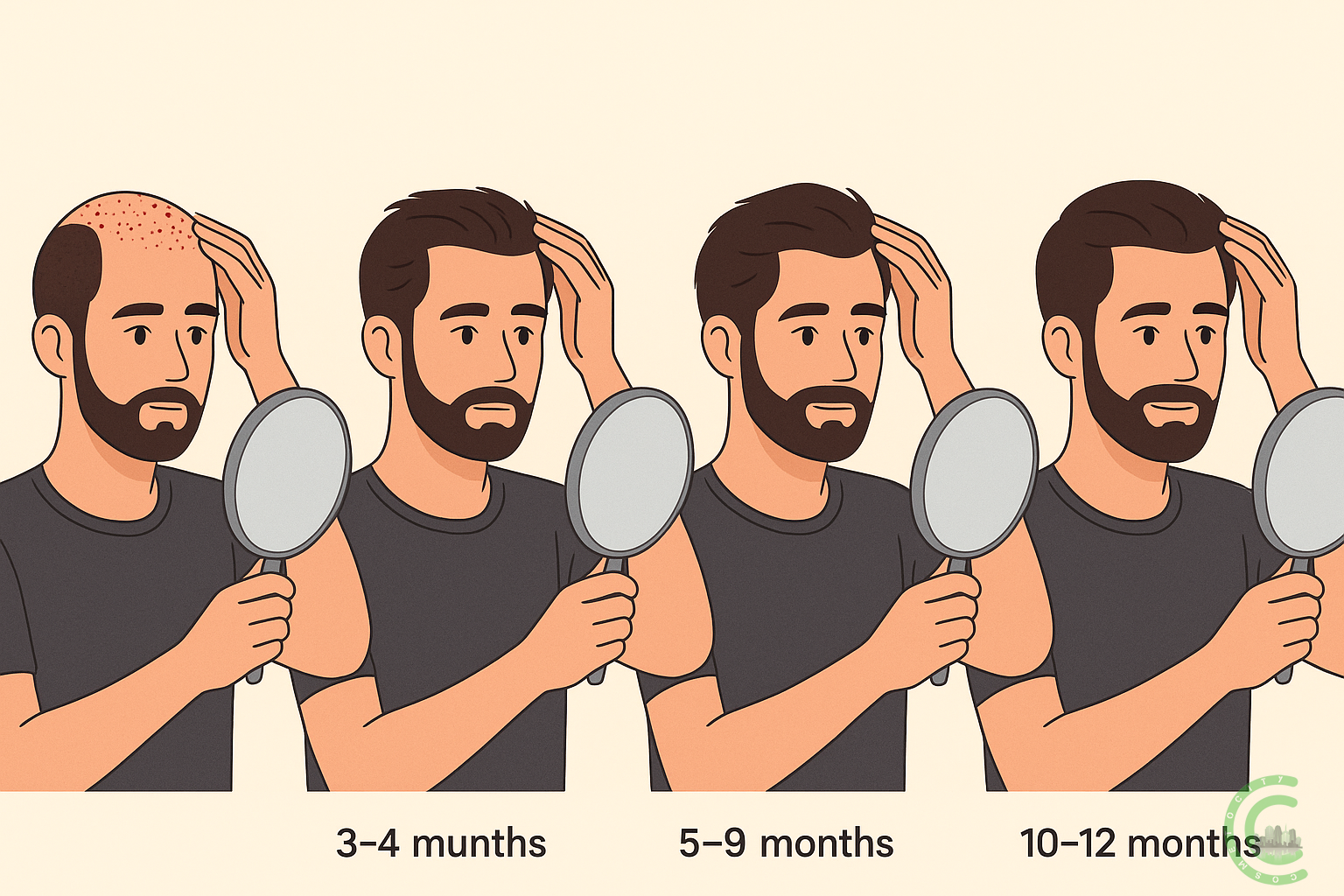 ⏰ Wann sieht man Ergebnisse nach einer Haartransplantation?